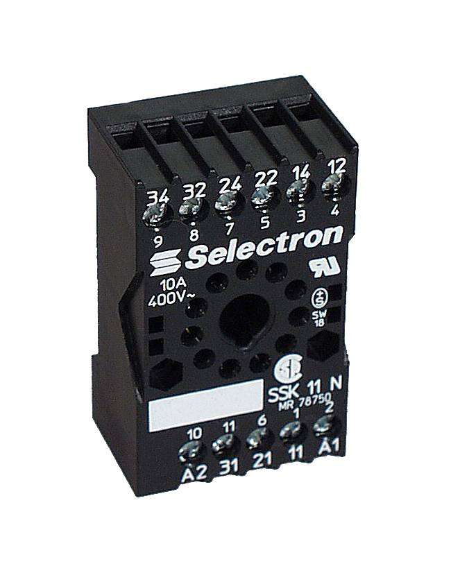 Sokkel / Socket SSK 11N 11-pins for rele
